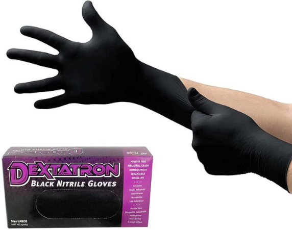 3D Dextatron Set 100 Buc Manusi Nitril Negru Marimea XL HI-47010