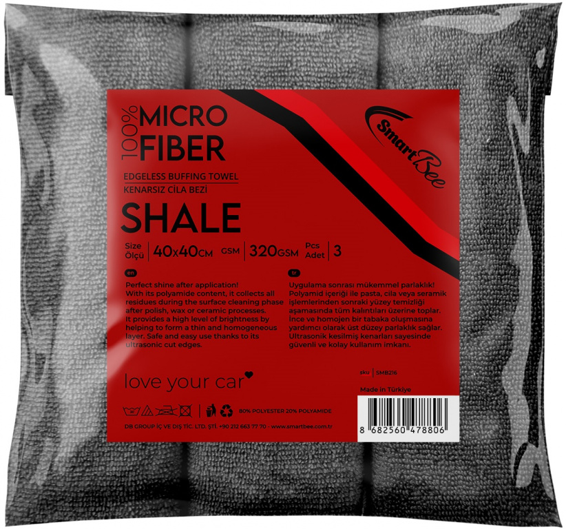 3D Shale Prosop Microfibra Uscare Auto Finisare Cilata 320 GSM 40X40 SMB216