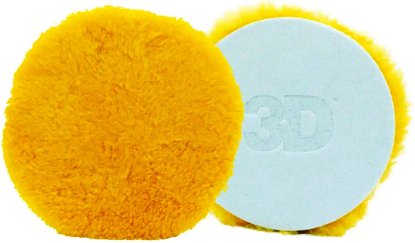3D Yellow X-Cut Lamb Wool Pad Burete Aplicator Galben 152mm K-XW6