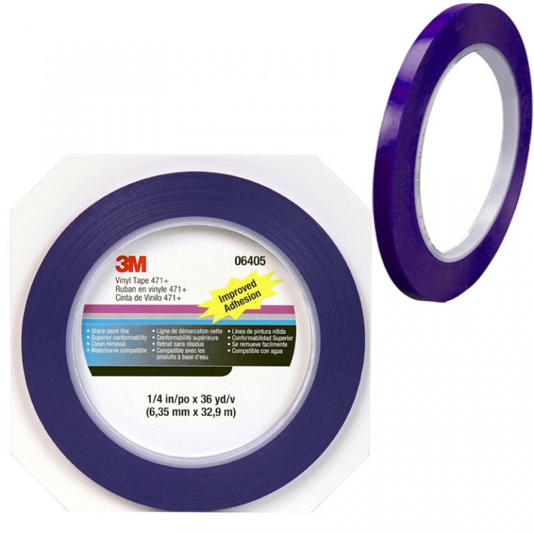 3M Banda Adeziva Mascare Precisa Albastru 6.35MM X 32.9M 06405