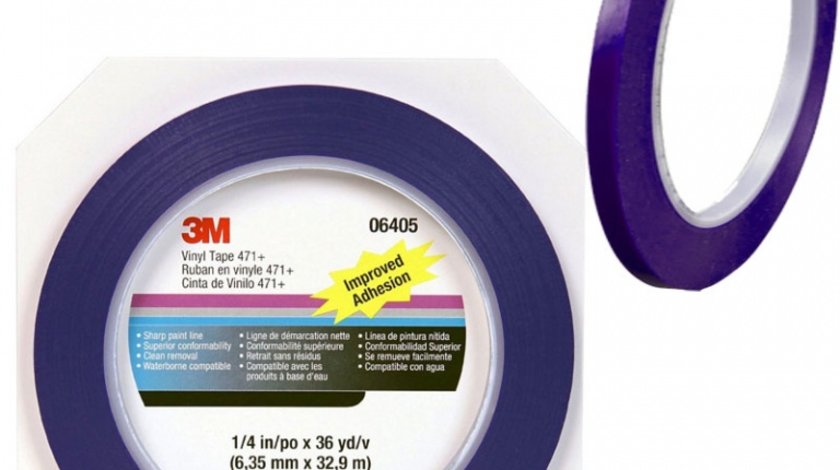 3M Banda Adeziva Mascare Precisa Albastru 6.35MM X 32.9M 06405