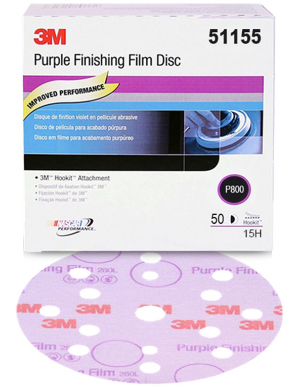 3M Disc Abraziv Hookit 260L P800 15 Gauri 150MM 511553M