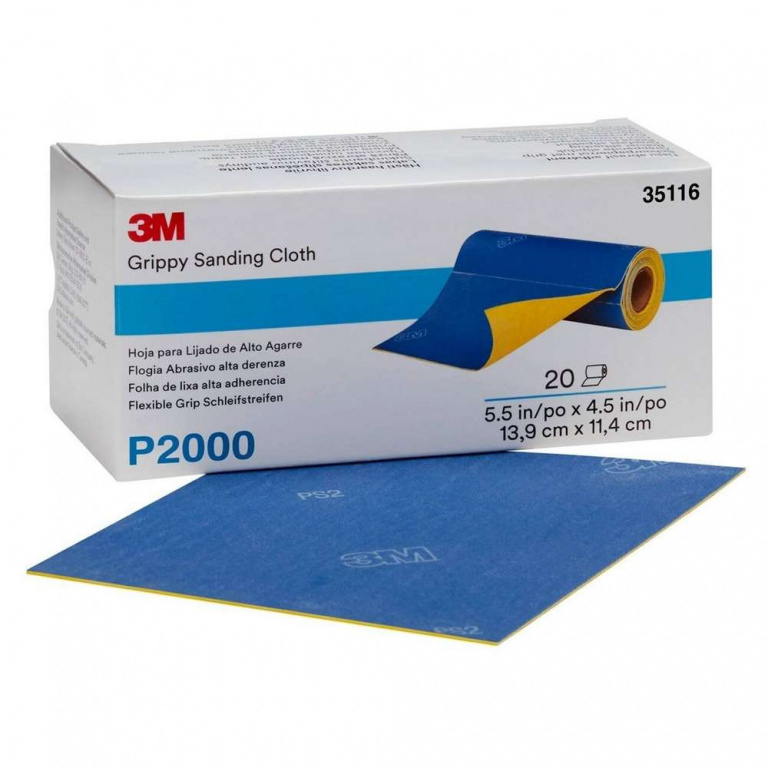 3M Hartie Abraziva Pe Suport Flexibil Aderent P2000 139 x 114MM 351163M