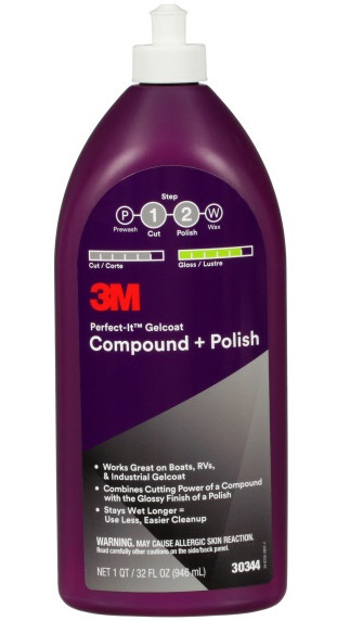 3M Perfect-It Gelcoat Compound + Polish Pasta Polish Si Lustruire Pentru Barci / Ambarcatiuni / Yacht 946ML 30344E