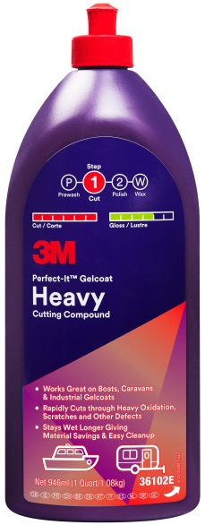 3M Perfect-It Gelcoat Heavy Cutting Compound Pasta Polish Abraziva Pentru Barci / Ambarcatiuni / Yacht 946ML 36102E