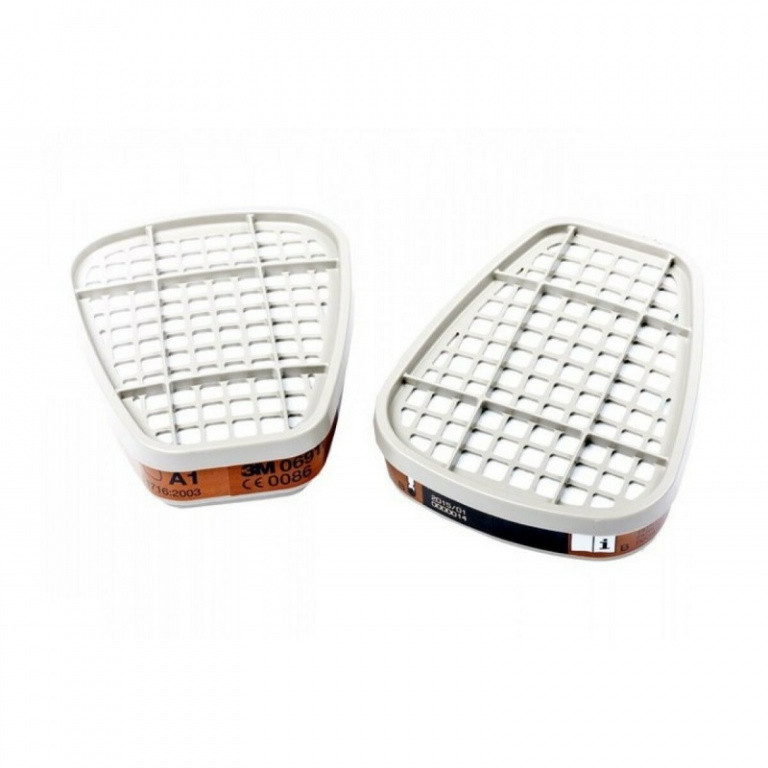 3M Set 2 Buc Filtru Vapori Organici A1 Pentru Masca Gaze 06911