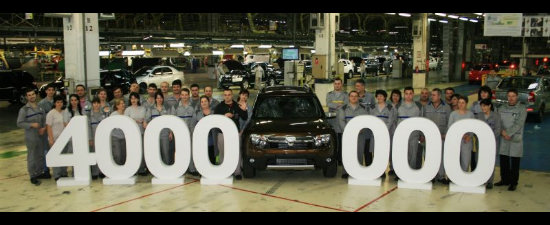 4.000.000 vehicule Dacia fabricate la Mioveni