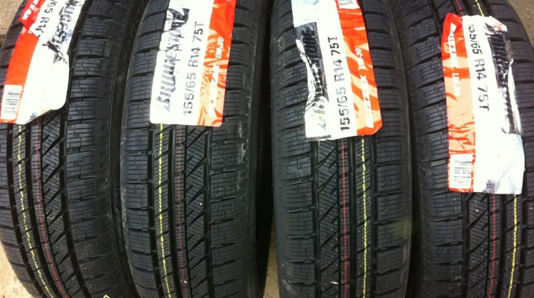 4 anvelope 155/65/14 Bridgestone de iarna noi