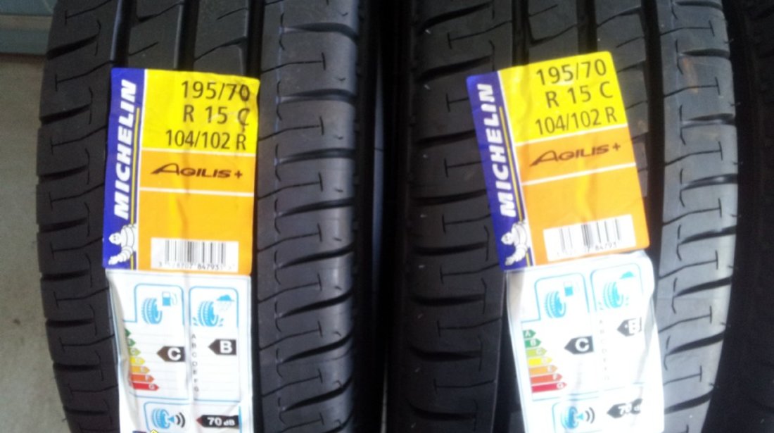 4 anvelope 195/70/15c michelin de vara noi