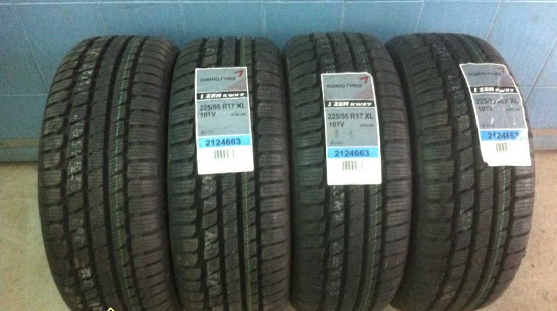 4 anvelope 225/55/17 kumho de iarna noi