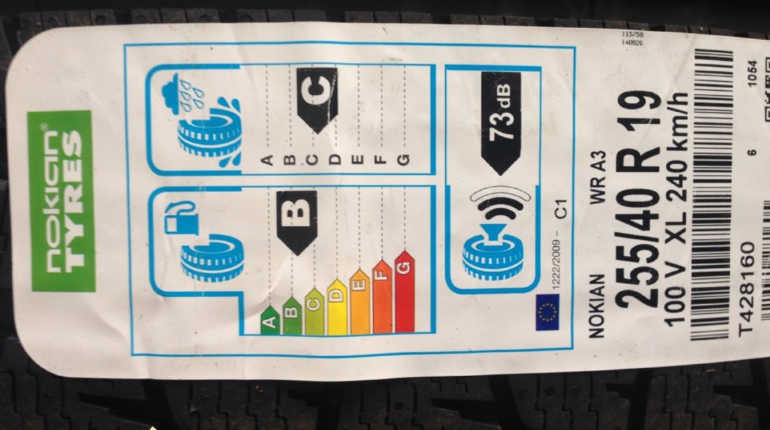 4 anvelope 255/40/ R19 nokian iarna