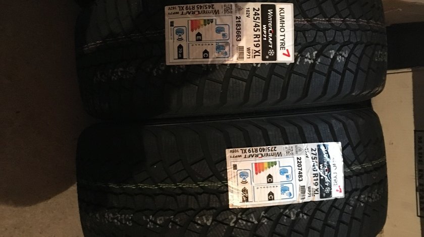 4 anvelope 275/40/19 - 245/45/19 KumHo pentru BMW seria 7 de iarna noi