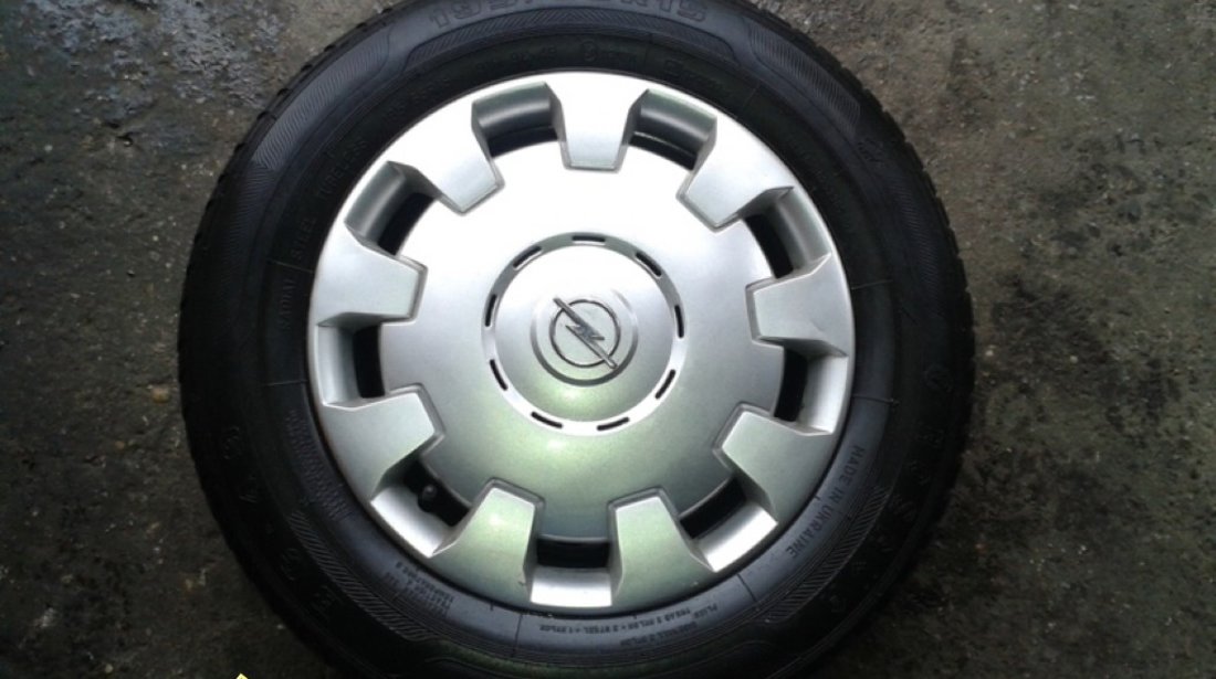 4 JANTE DE TABLA ORIGINALE OPEL PE 15 PRINDERE 4X100 PLUS CAPACE ORIGINALE OPEL BONUS