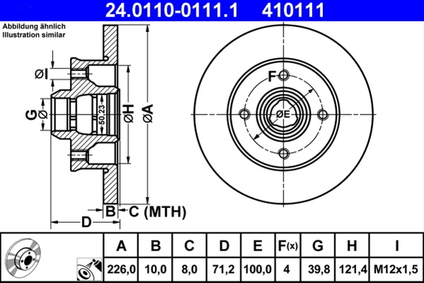 410111 ## Disc Frana (livrabil Numai Pereche) - Ate Vag 24.0110-0111.1