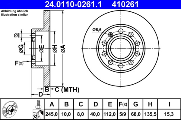 410261 ## Disc Frana (livrabil Numai Pereche) - Ate Vag 24.0110-0261.1