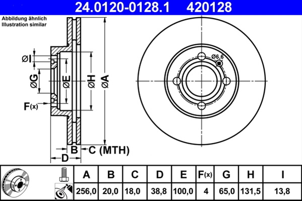 420128 ## Disc Frana (livrabil Numai Pereche) - Ate Vag 24.0120-0128.1