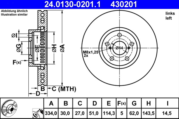 430201 Disc Frana - Ate Lexus 24.0130-0201.1