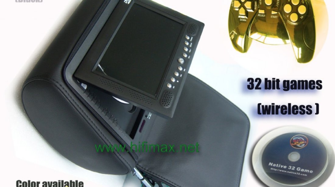 499 Lei ! Tetiere Gri Hifimax Cu Dvd Player Lentila Sony Husa Usb Sd Divx Jocuri Modulator Fm Joystick Wireless Model 2013