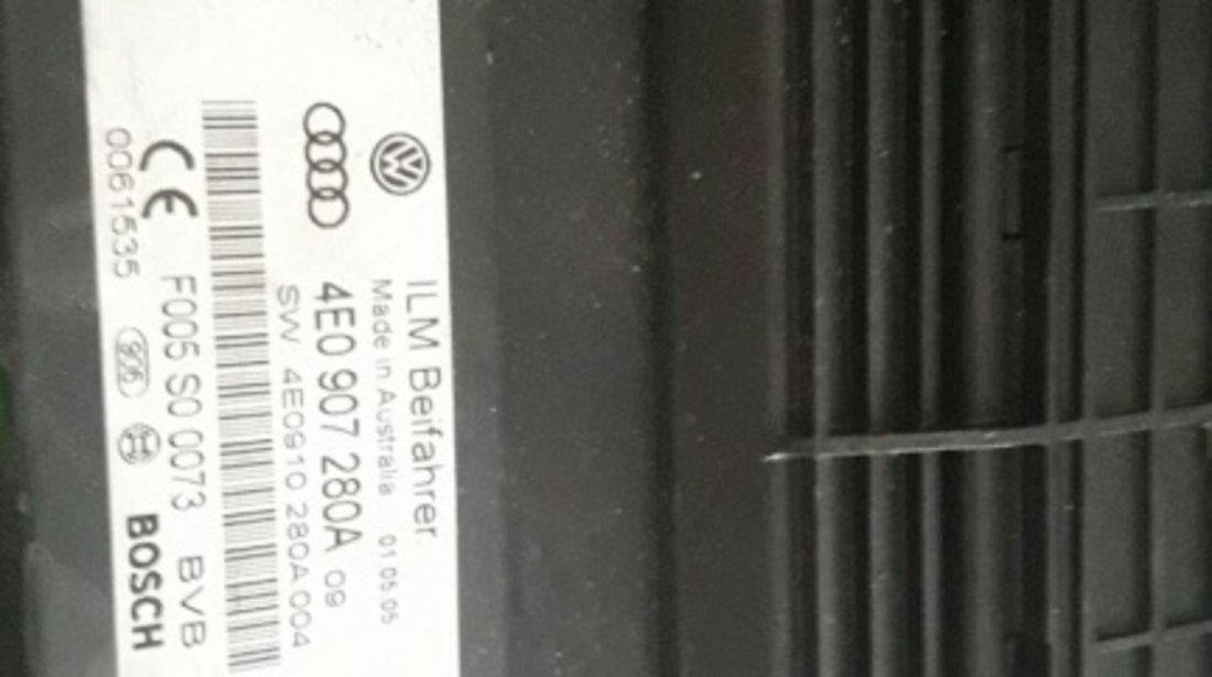 4e0907280a Modul control baterie Audi A8 3.0tdi quattro asb 233hp face