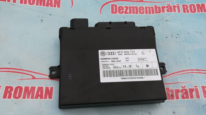 4e0909131 modul imobilizator audi a8 3.0 benzina 4e d3 asn 220cp