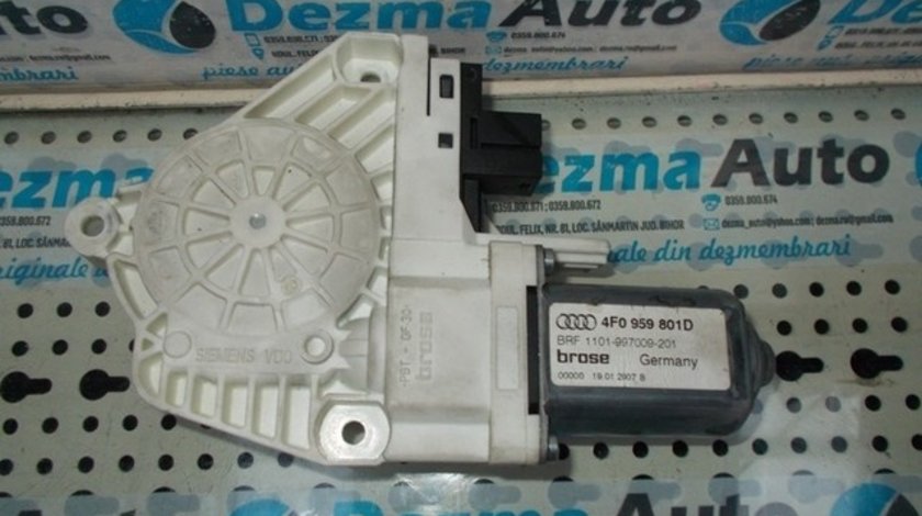 4F0959801D Motoras macara stanga fata Audi A6 Avant (4F5, C6) 2005-2011