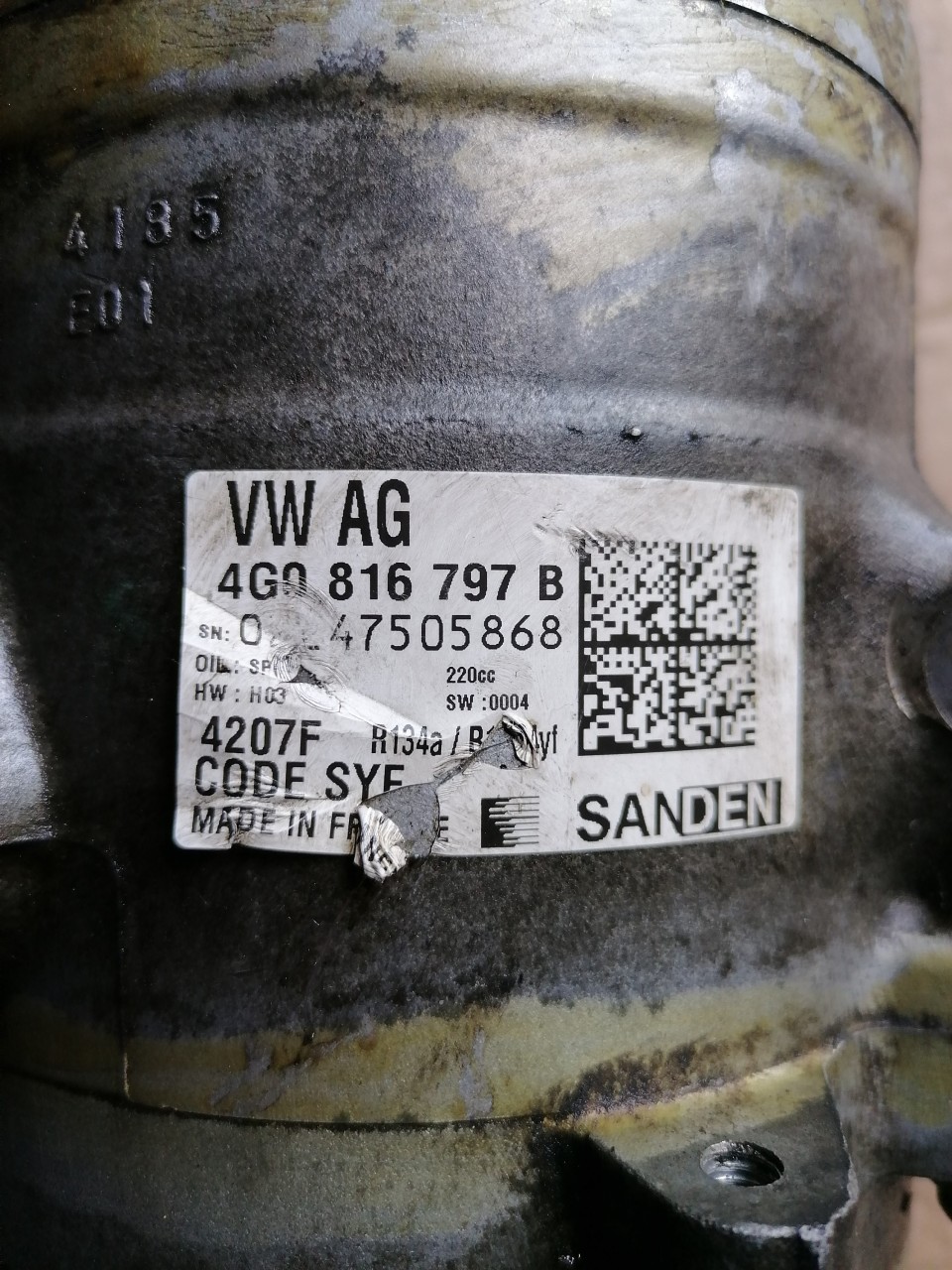 4G0816797B PAB81679750 4M0816797A Sanden