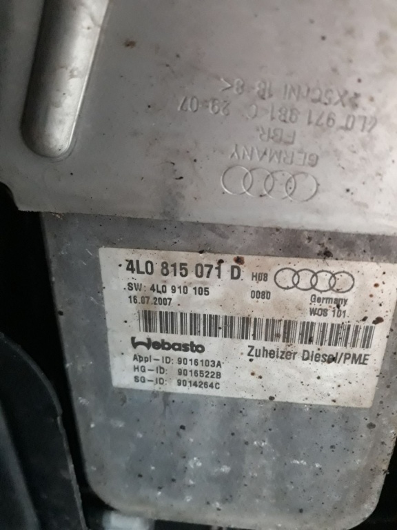 4L0815071D webasto sirocol Audi Q7 MOTOR 3.0tdi bug 233hp Dezmembrez