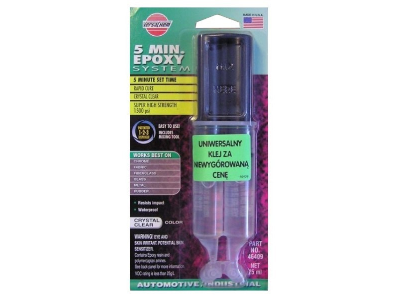 5 Minute. Sistem Epoxy Adeziv Bicomponent în Seringă, 25 Ml VM-00353