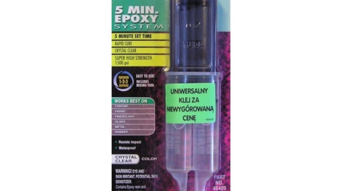 5 Minute. Sistem Epoxy Adeziv Bicomponent în Seringă, 25 Ml VM-00353