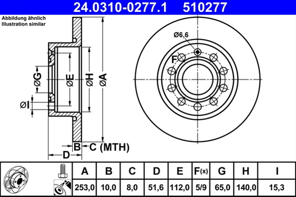 510277 ## Disc Frana (livrabil Numai Pereche) - Ate Powerdisc Vag 24.0310-0277.1
