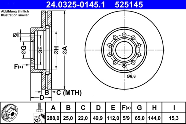 525145 Disc Frana (livrabil Numai Pereche) - Ate Vag 24.0325-0145.1