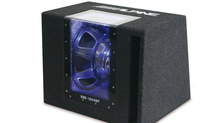 599 LEI! SUBWOOFER AUTO ALPINE SBG-1224BP TIP BAND PASS 30 CM (12") 250W RMS PUTERE MAX. 800W