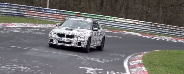 600 CP in actiune. Noul BMW M5, surprins in teste la Nurburgring