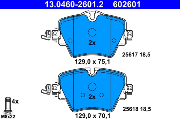 602601 Set Placute Frana Ate Toyota 13.0460-2601.2