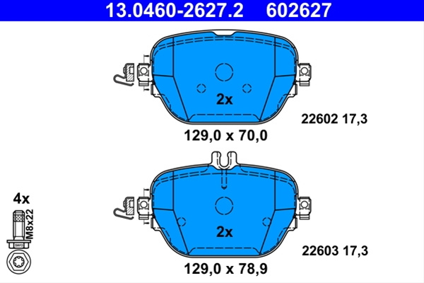 602627 Set Placute Frana Ate Mercedes-Benz 13.0460-2627.2