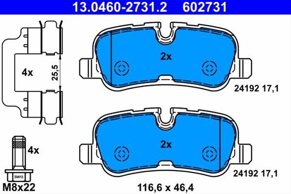 602731 Set Placute Franafrana Disc Ate Land Rover 13.0460-2731.2