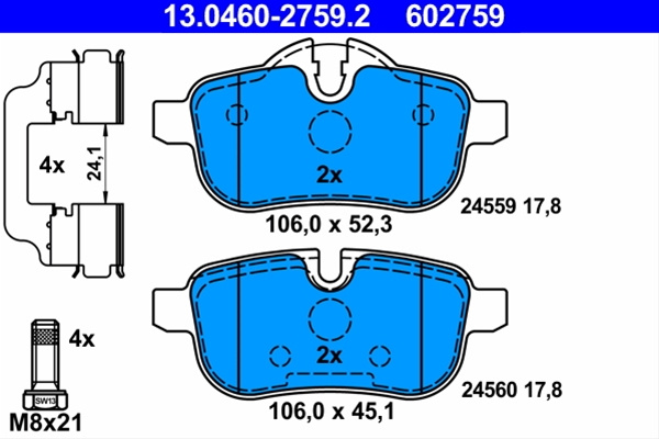 602759 Set Placute Frana Ate Bmw 13.0460-2759.2