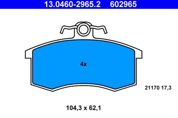 602965 Set Placute Frana Ate Lada 13.0460-2965.2