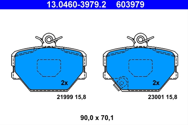 603979 Set Placute Frana - Ate Smart 13.0460-3979.2