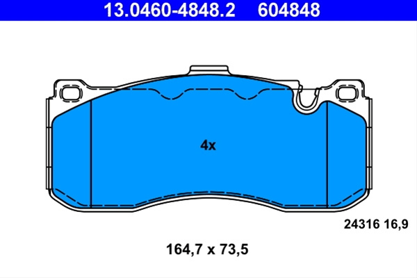 604848 Set Placute Frana Ate Bmw 13.0460-4848.2