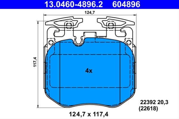 604896 Set Placute Frana Ate Bmw 13.0460-4896.2