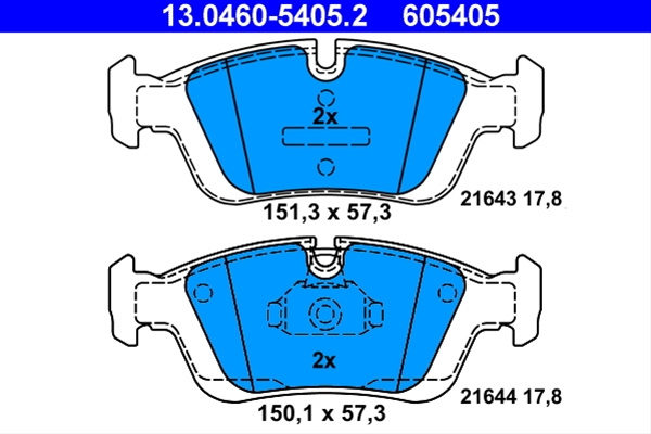 605405 Set Placute Frana - Ate Bmw 13.0460-5405.2