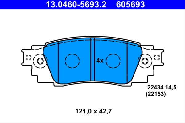 605693 Set Placute Frana Ate Ford Otosan 13.0460-5693.2
