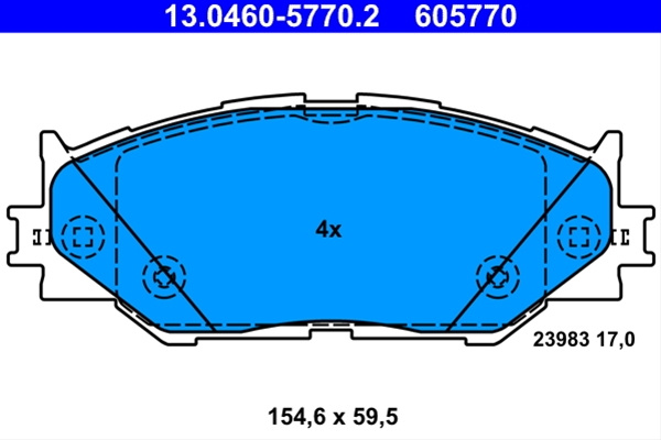 605770 Set Placute Frana Ate Ford Otosan 13.0460-5770.2