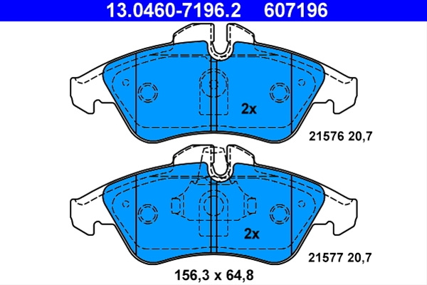 607196 Set Placute Frana - Ate Mercedes-Benz 13.0460-7196.2
