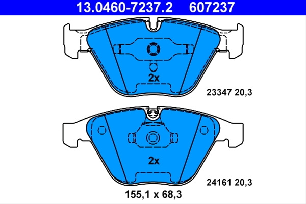 607237 Set Placute Frana - Ate Bmw 13.0460-7237.2