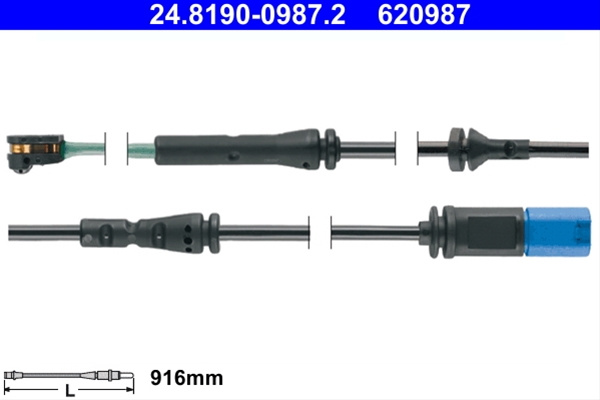 620987 Senzor Uzura Placute Frana Ate Bmw 24.8190-0987.2