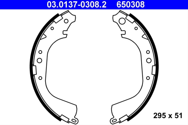 650308 Set Saboti Frana Ate Toyota 03.0137-0308.2