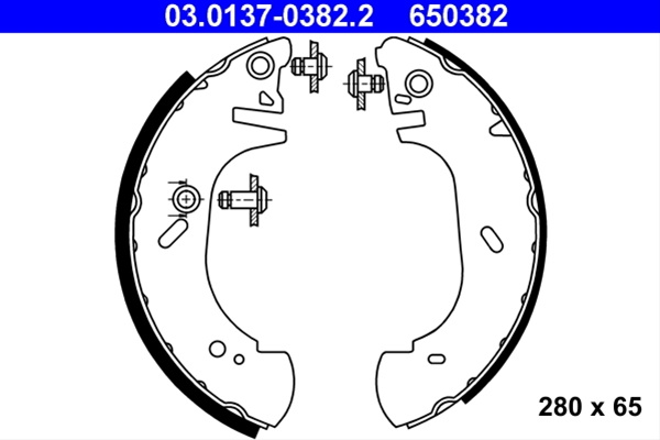650382 Set Saboti Frana - Ate Opel 03.0137-0382.2