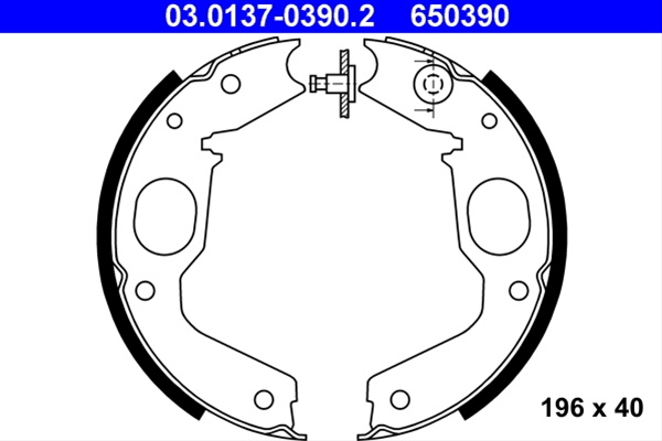 650390 Set Saboti Frana Ate Mitsubishi 03.0137-0390.2
